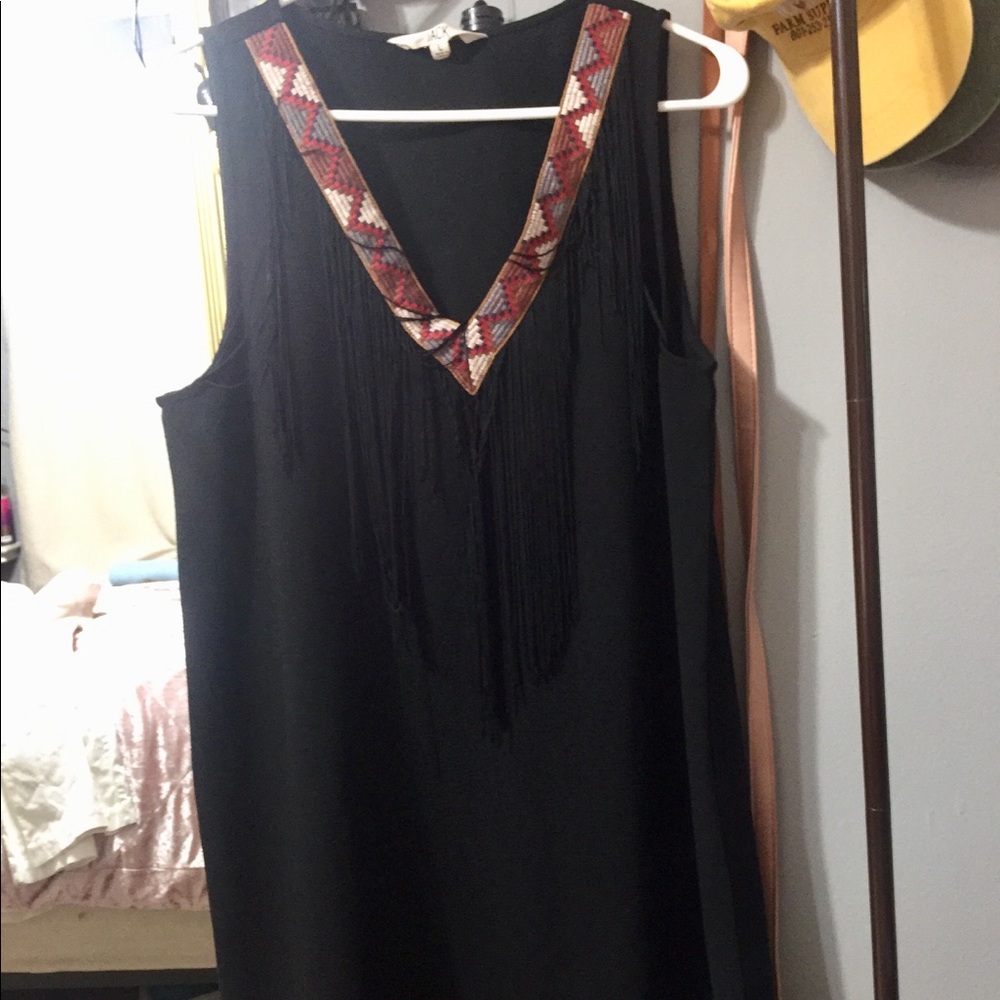 Women’s Black Fringe Dress